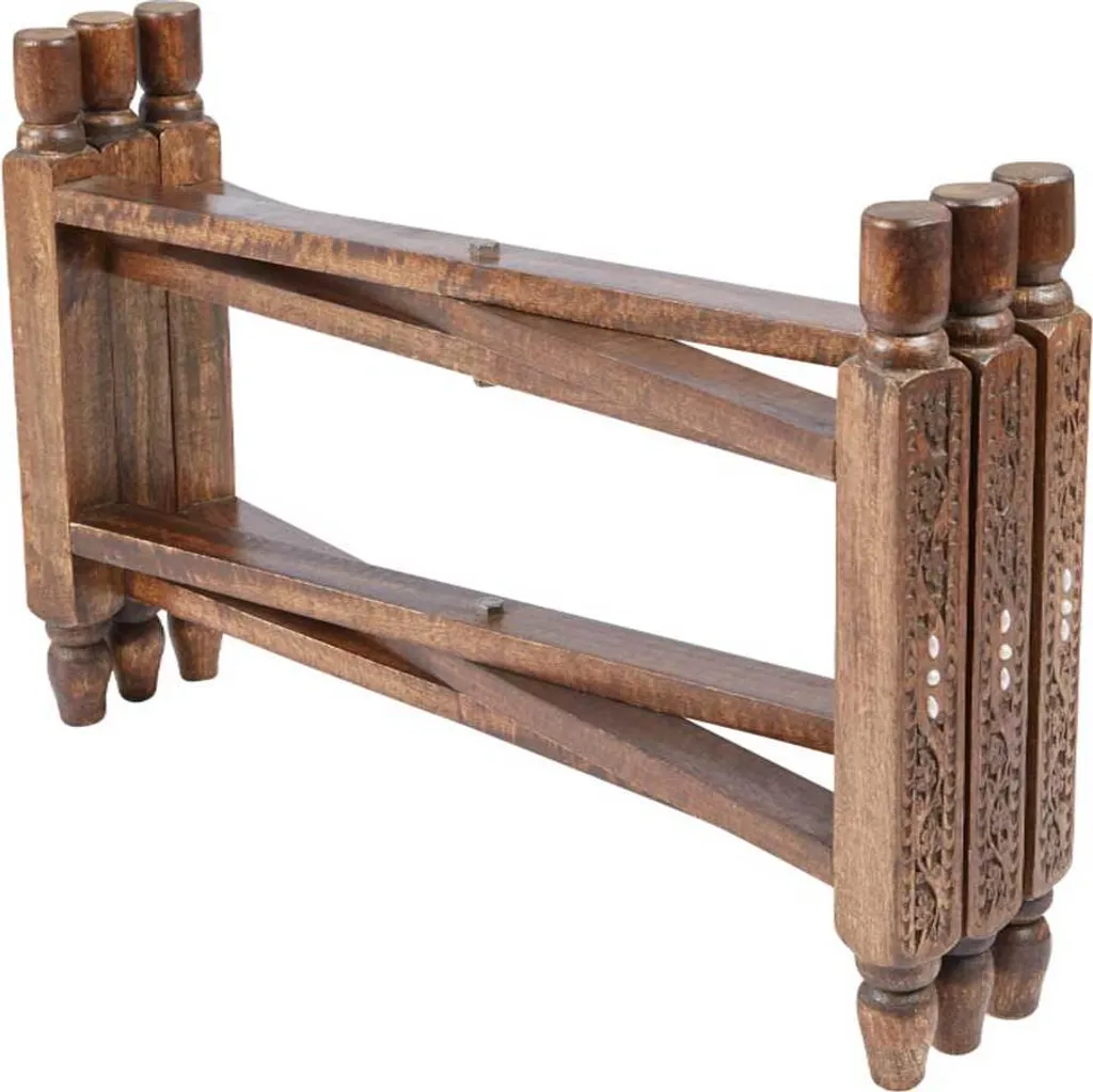 Base de table pliante Tablettgestell marron 80cm pour plateau de thé - 2