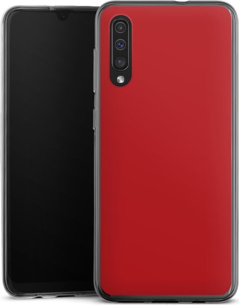DeinDesign Handyhülle für Samsung Galaxy A30s Silikon Hülle Case Smartphone Schutzhülle Farbe Rot einfarbig