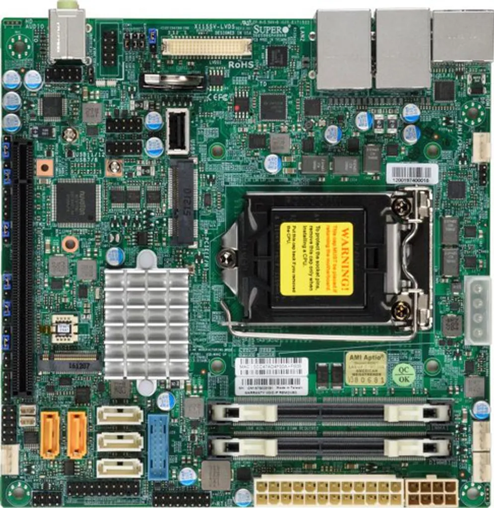 Carte mère Supermicro X11SSV-LVDS LGA 1151 Intel Mini-ITX DDR4-SDRAM