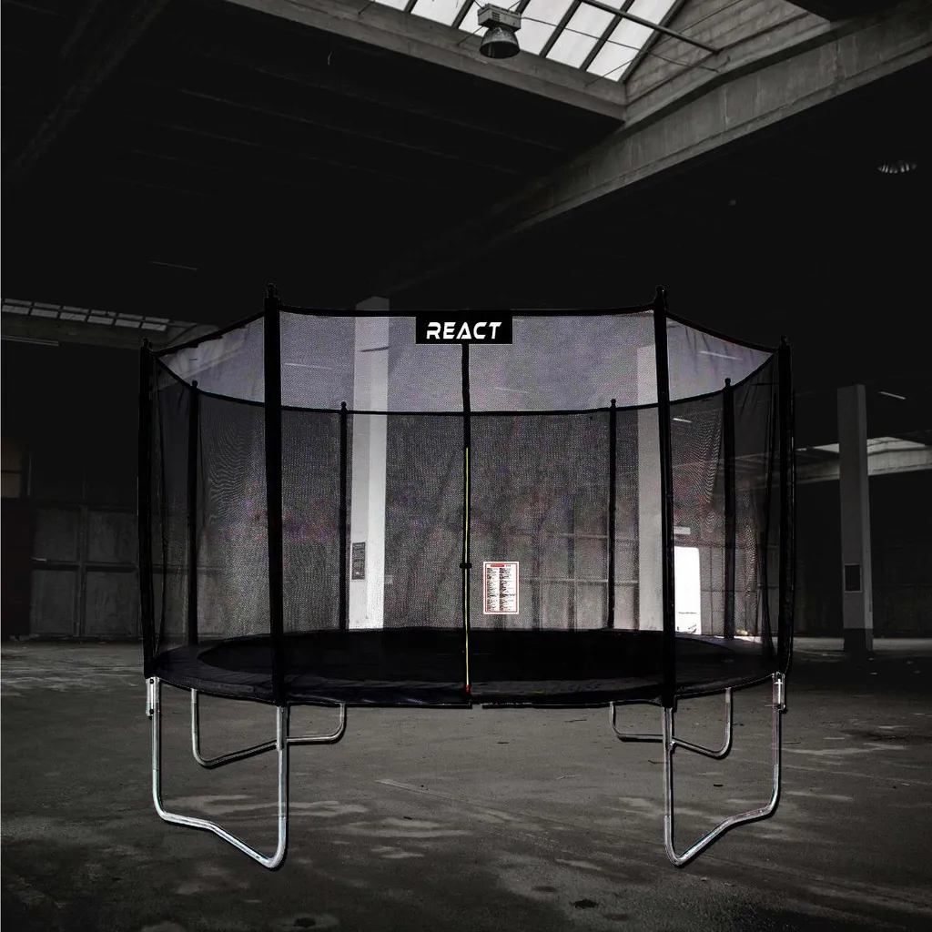 Trampoline React 396 cm avec Filet de Sécurité : Robuste et Stable 13ft - 2