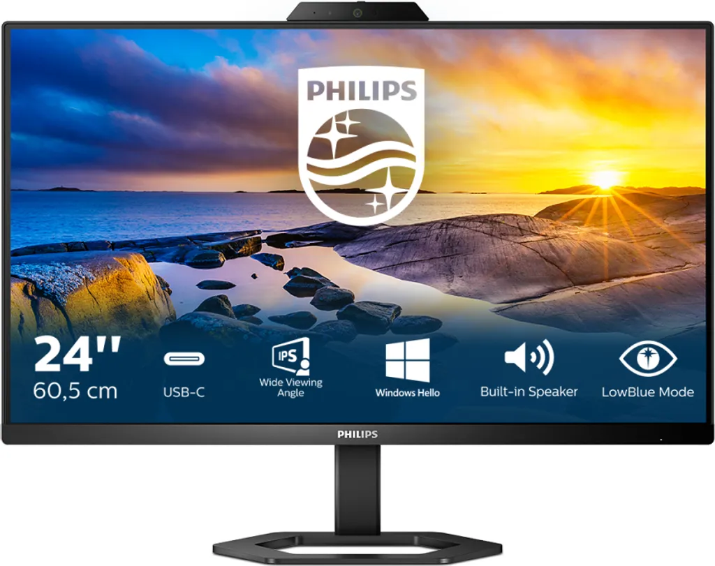 Écran PC Philips 24E1N5300HE 24" Dalle LED Multimédia avec Webcam - 7