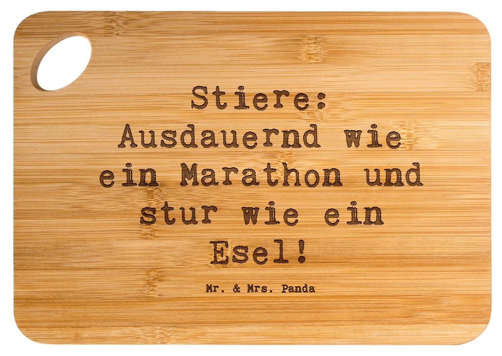 Mr. & Mrs. Panda Holzbrett Spruch Starker Stier - Transparent - Geschenk, Sternzeichen, Geschenkideen, Charakter, Brett, Qualitäten, Tierkreiszeic...