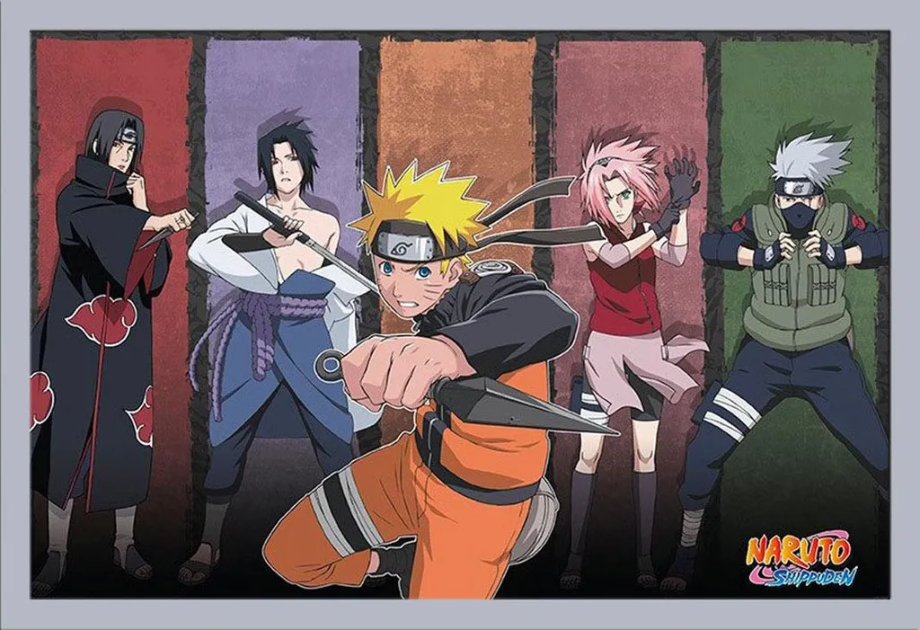 Offerta Poster Naruto Incorniciato 61x91,5 Shinsuke Argento - Stock Limitato