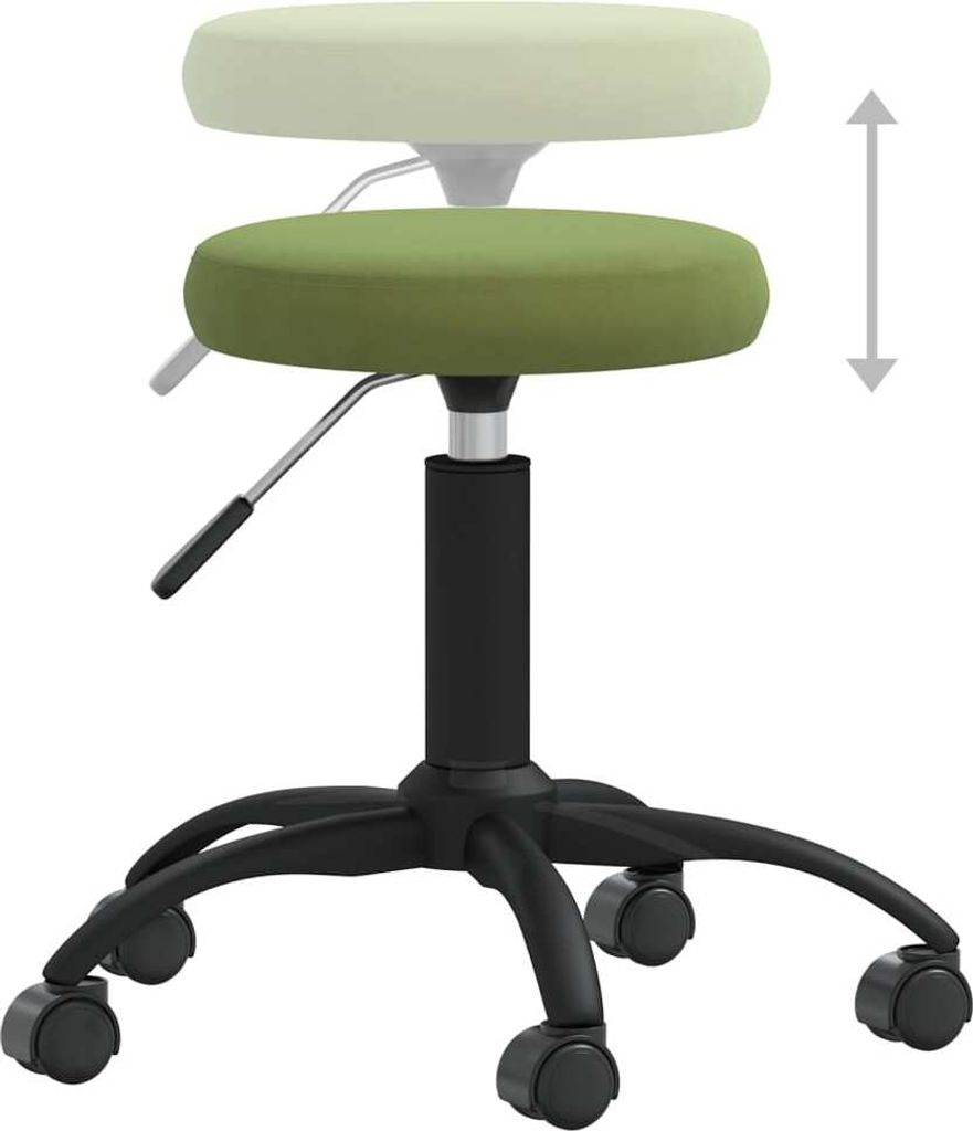 "2026 Aktion"Chefsessel 150kg,Drehstuhl - Bürostuhl/Stuhl für Schminktisch - Drehbar Hellgrün Samt - 31x(42-54)cm - Bürostühle NeuMöbel212422