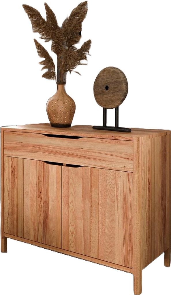 Kommode Swig aus Kernbuche massiv geölt 95x50 cm mit 2 Türen und 1 Schublade