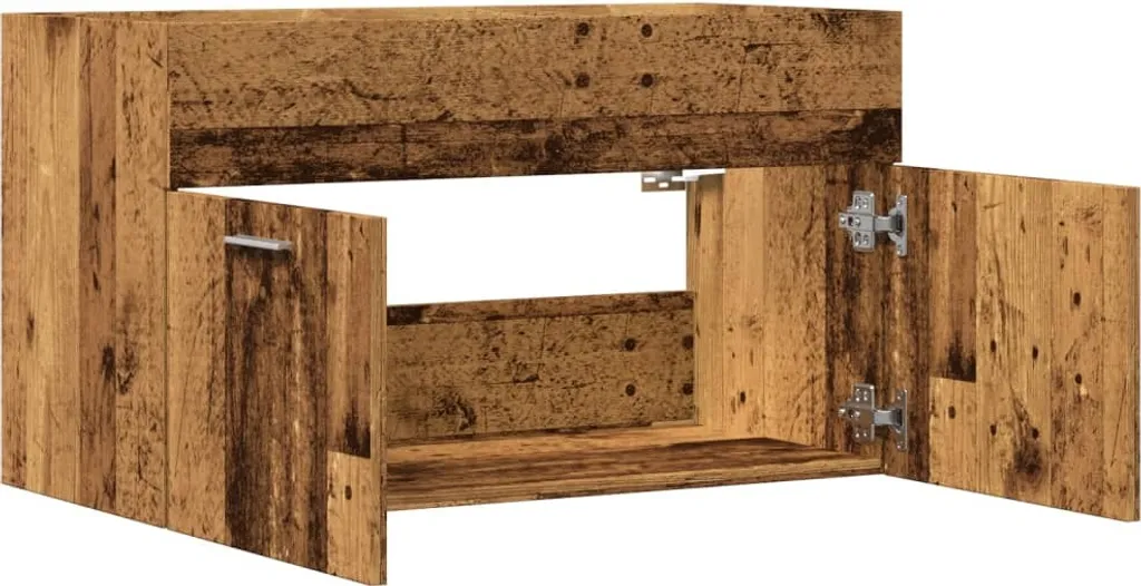 Mobile Lavabo 90x38,5x46 in Legno di Recupero - Arredo Bagno Vintage - 7