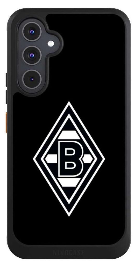 NIVOCASE Hülle für Samsung Galaxy A54 5G Handyhülle NIVOcore Case Schwarz Borussia Mönchengladbach Gladbach Wappen
