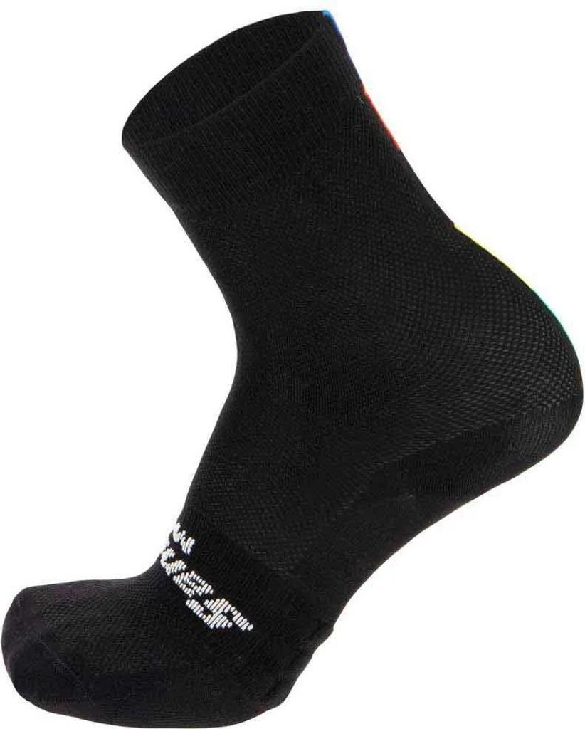 Santini Uci Rainbow High Profile Socken Schwarz EU 40-43 Herren Schwarz EU 40-43
