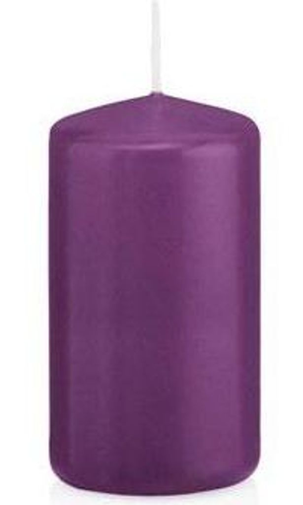 INNA-Glas Wachskerze Maeva, violett, 10cm, Ø 5cm, 23h -  Produktbild 