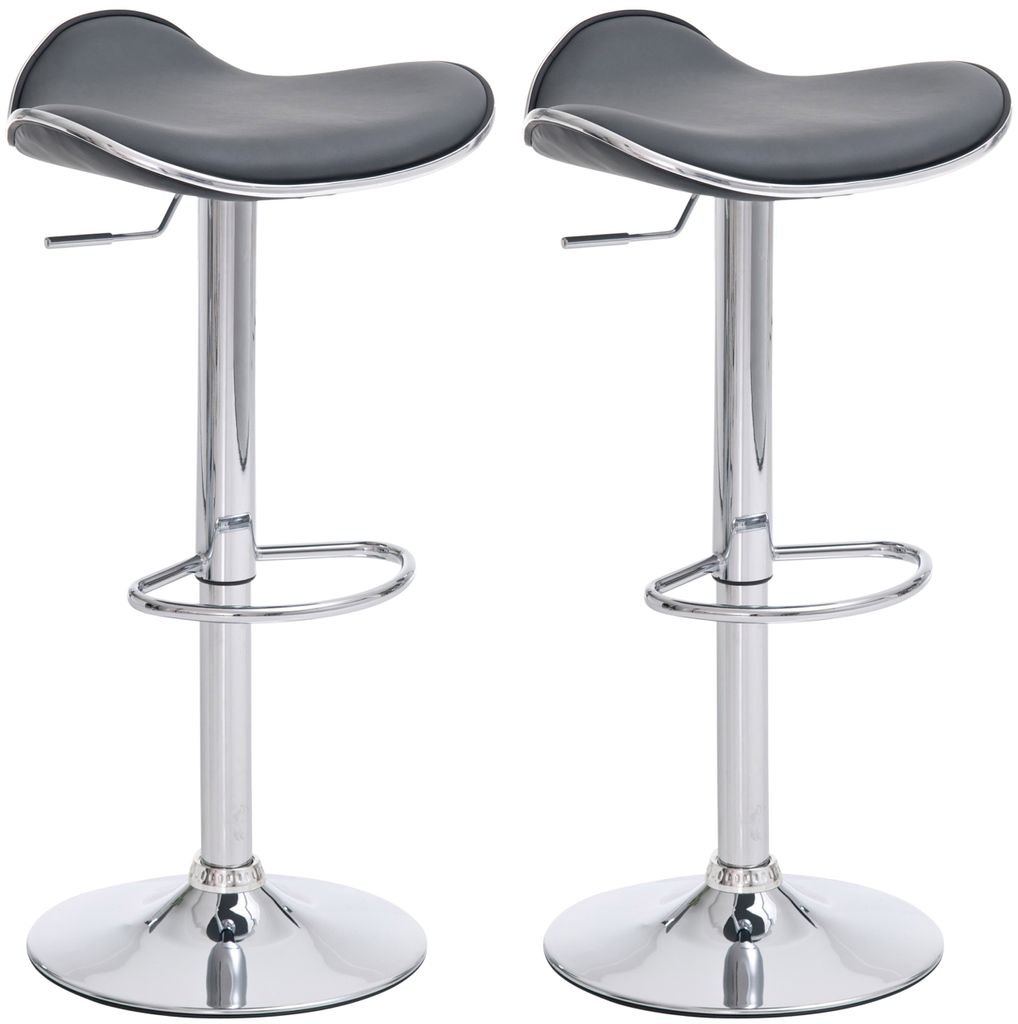 2er Set Barhocker HLO-CP48 grau