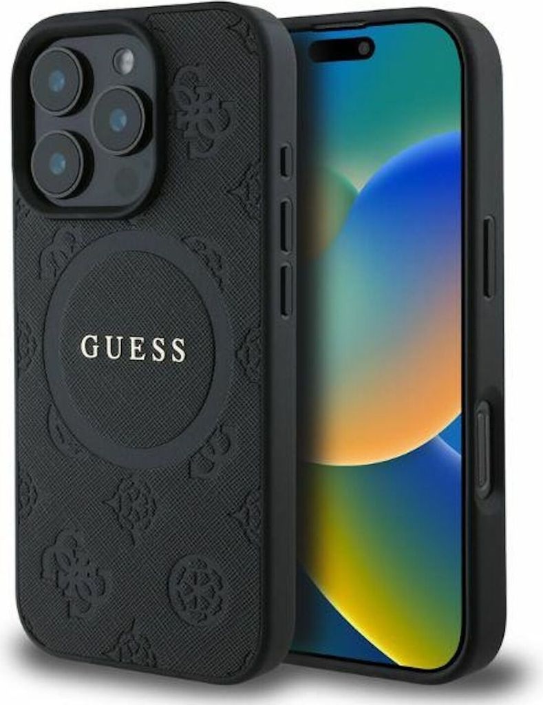 Guess Saffiano Peony Classic Logo MagSafe - Etui iPhone 16 Zdjęcie produktu 