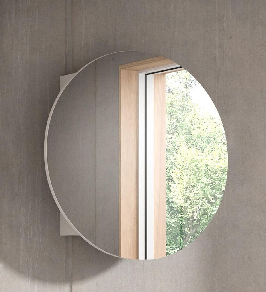 Riff Spiegelschrank Bad Ø70 cm 1 Tür weiß. Produktbild 