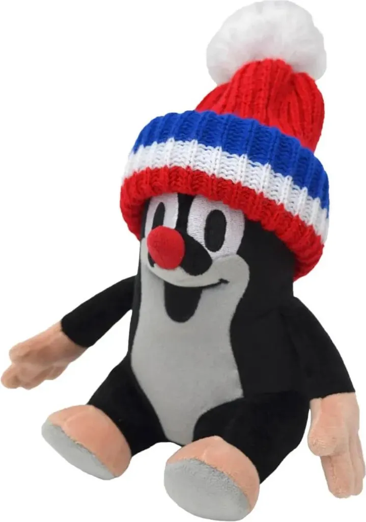 Décoration chambre enfant peluche la petite taupe bonnet rouge 20 cm