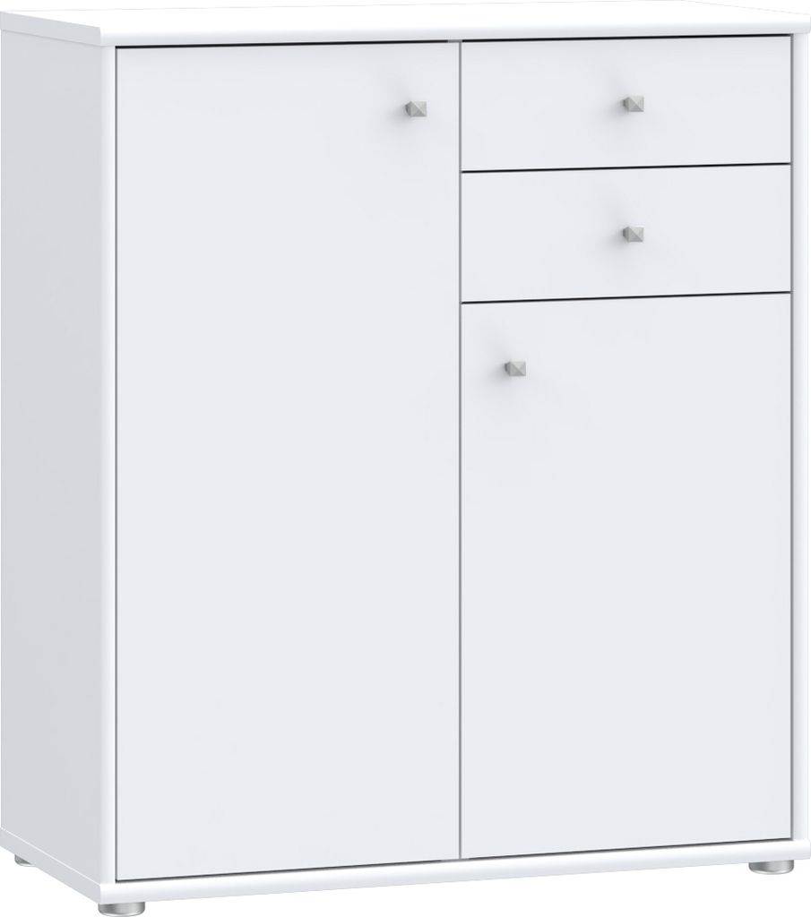 Kommode >Tembi< in Weiß - 73.7x85.5x34.8cm (BxHxT) Obrázek produktu 