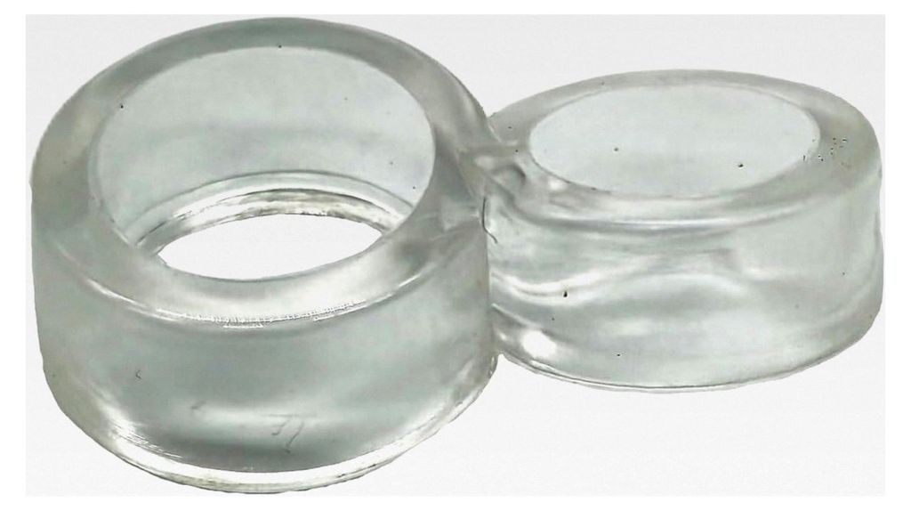 Türklinkenpuffer Ø 15,5 und 17,5 mm, Türstopper aus Gummi, transparent, Schutz für Tür- und Fenstergriffe