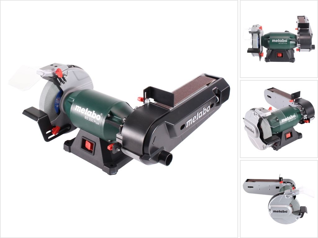 A combination belt and disc sander is shown against a white background.