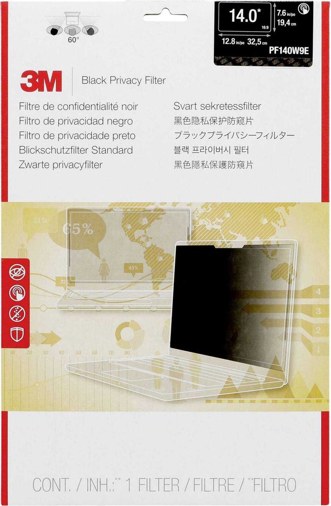 3M PF140W9E Blickschutzfilter für 14,0 Breitbild randlos