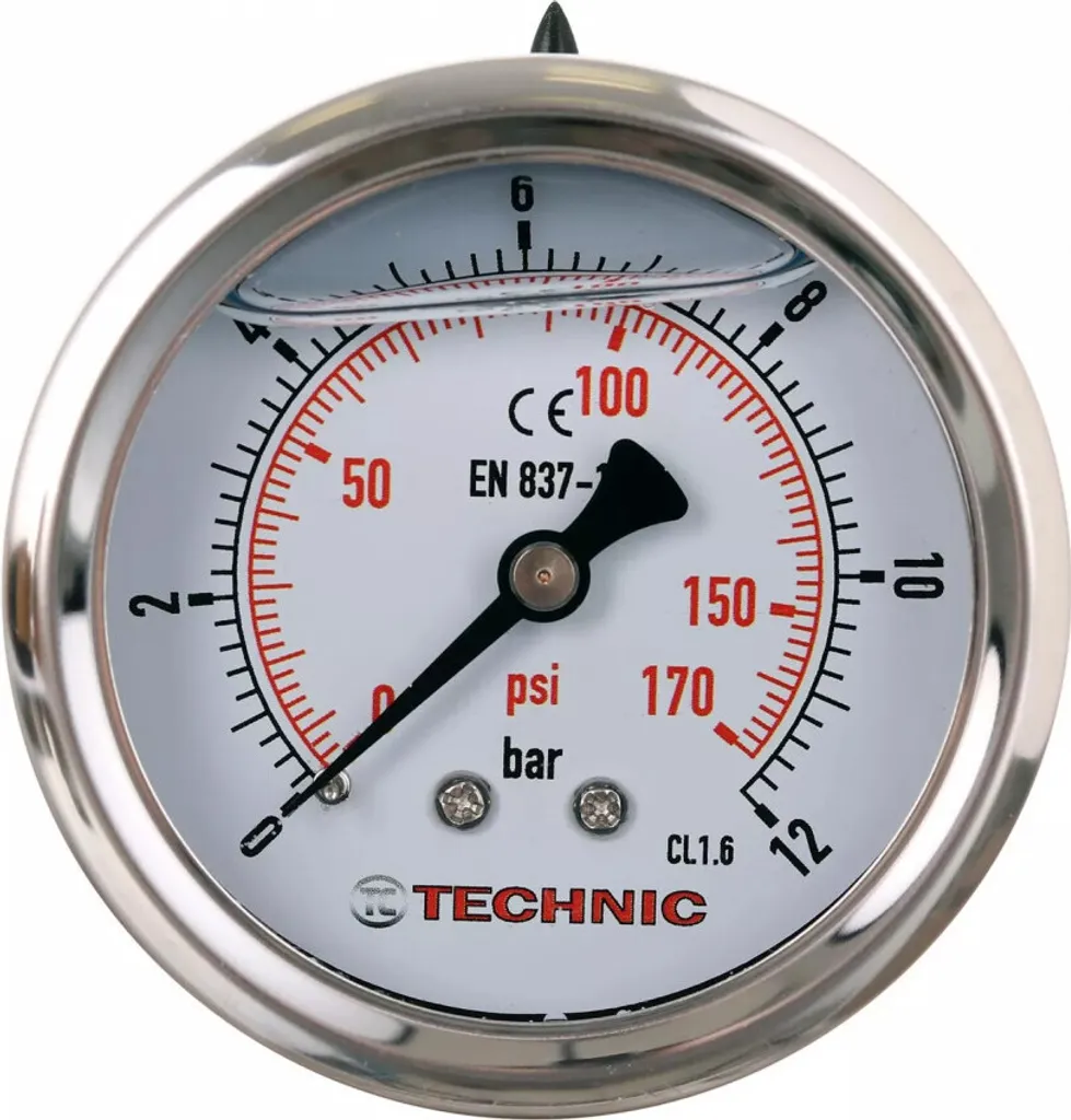 TC Technic Manometro Professionale: Misura 0-25 Bar con Stile