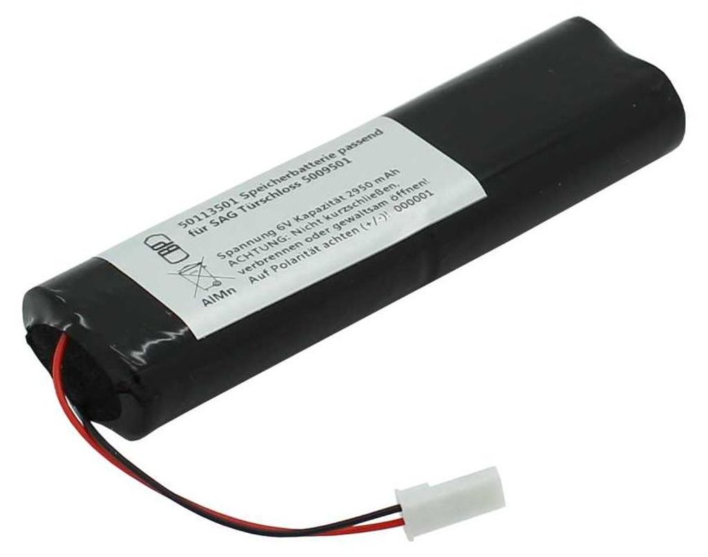 Speicherbatterie 6V passend für SAG Türschloss 5009501 - 2950 mAh