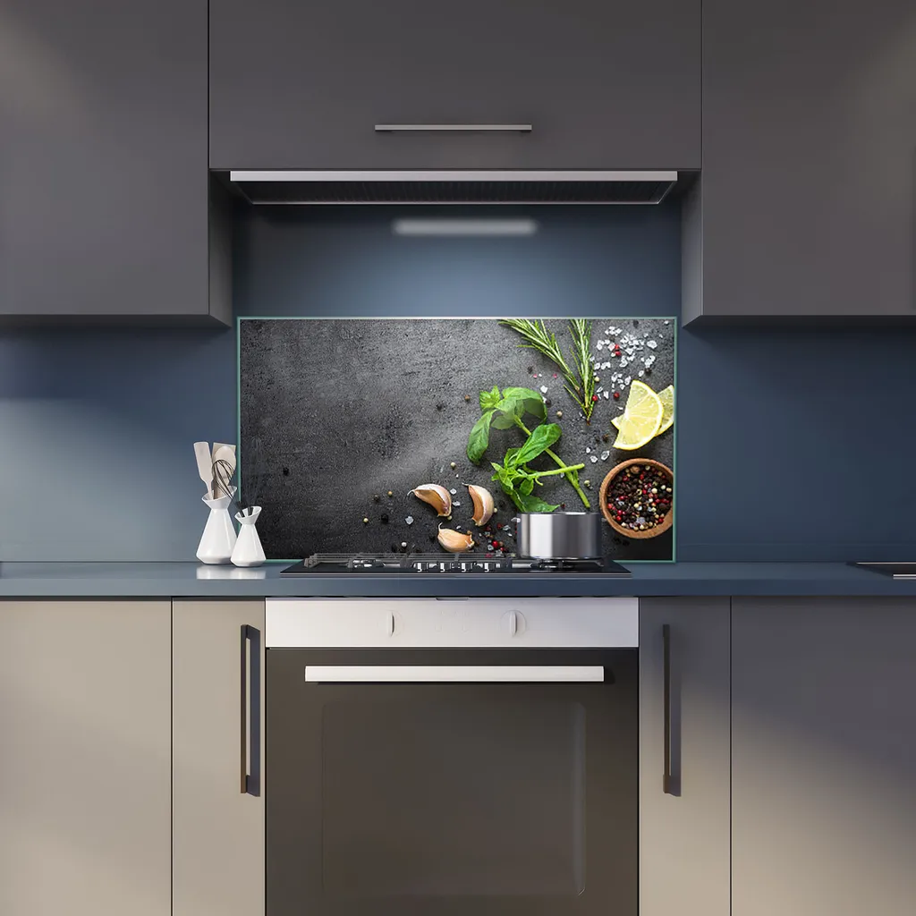 Copri Piano Cottura 80x52 Vetro Temperato Grigio Spezie | Protezione Top - 6