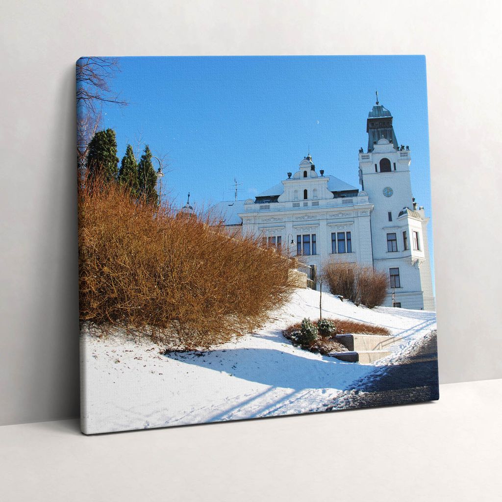 The city of Ostrava in winter – Leinwandbild Wandbild – 60x60 cm – Leinwandbilder – Wandbilder – Schlafzimmer – Flur