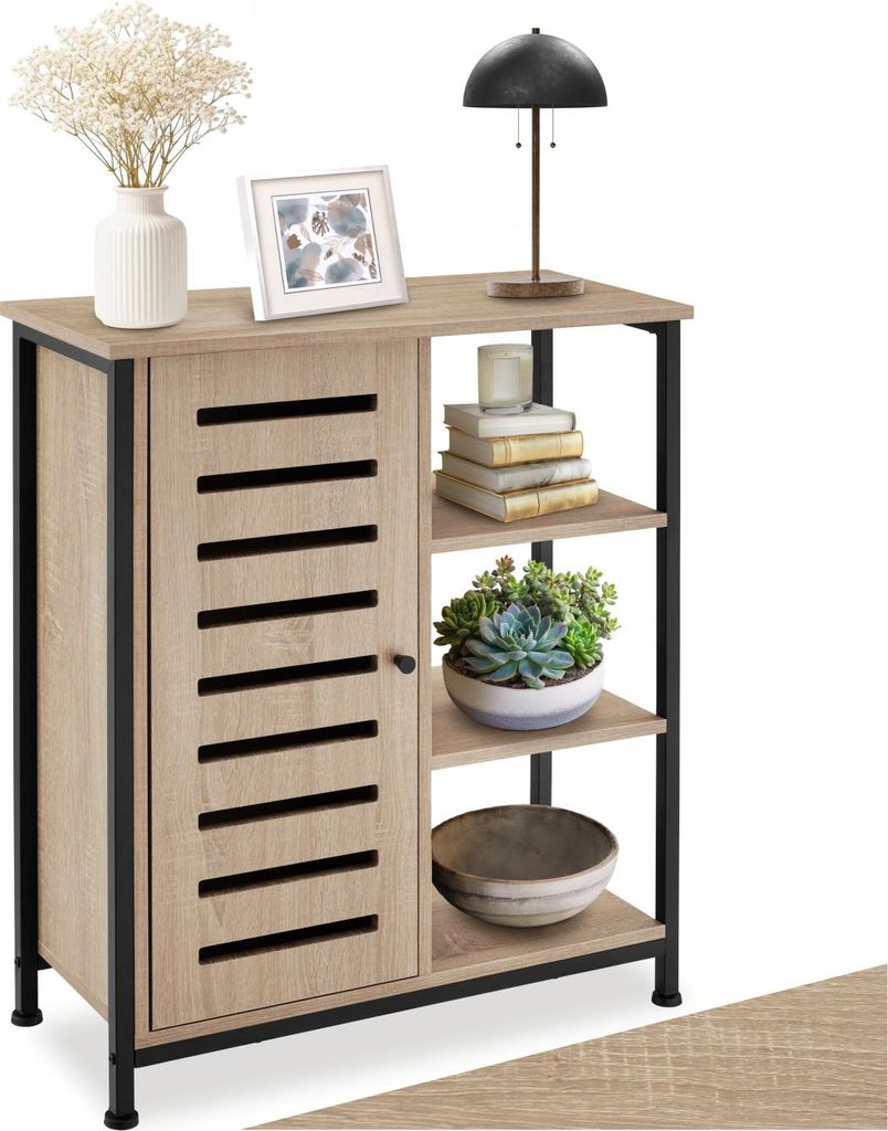 tectake® Sideboard mit höhenverstellbaren Kunststofffüßen, Produktbild 