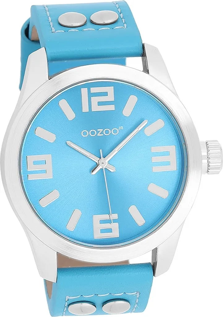 Montre Bracelet Métal pour Fille Oozoo Junior Bleu Ciel avec Cadran Irisé