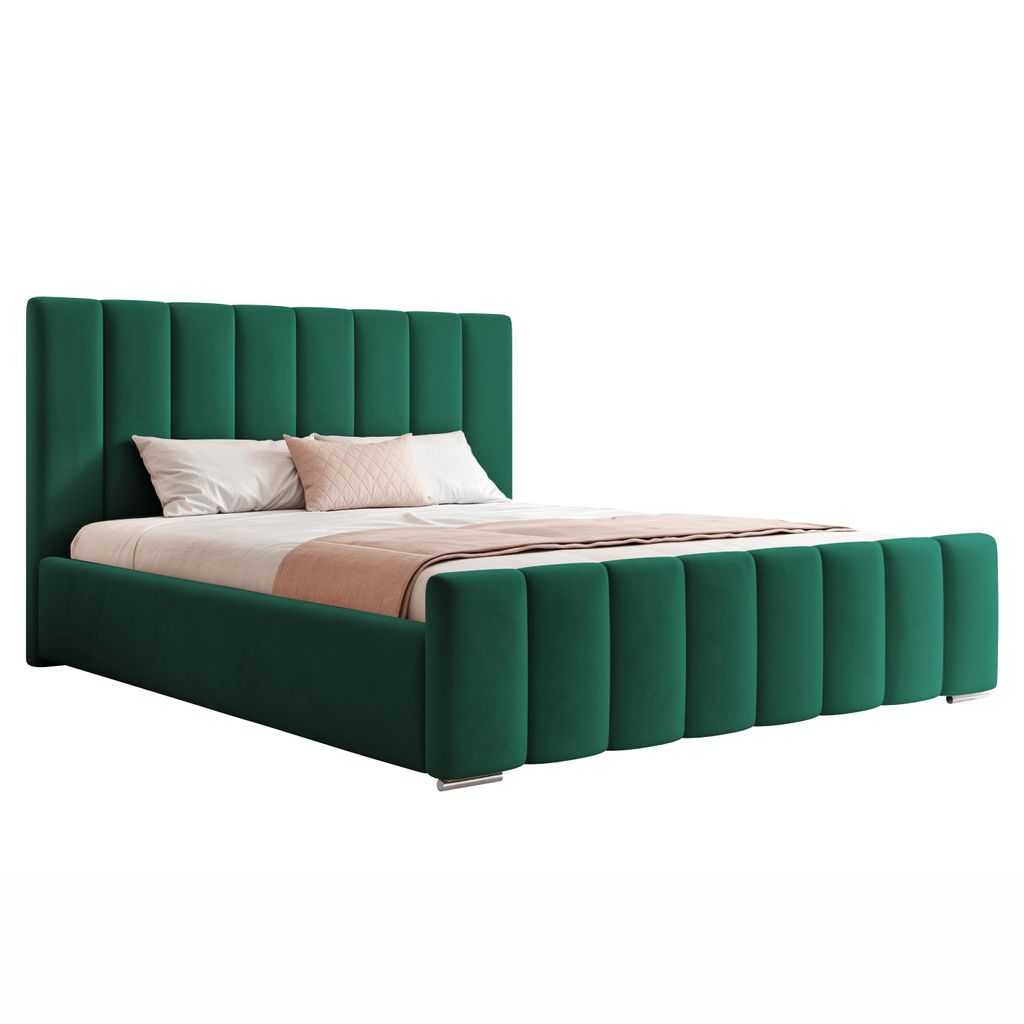 HEKIERT MEBLE Polsterbett MELODY 140 x 200 cm GRÜN