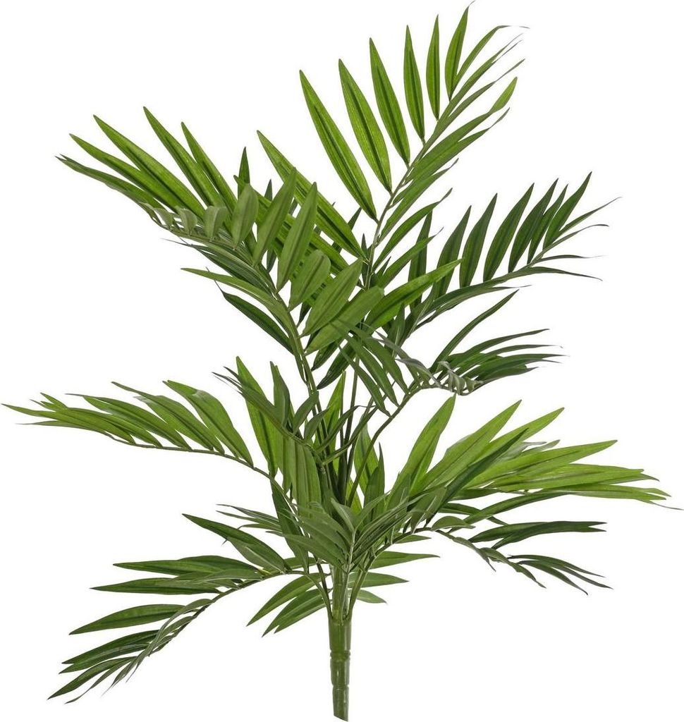 artplants.de Kunst Bergpalme EANFIR auf Steckstab, crossdoor, grün, 65cm - Plastikpalme