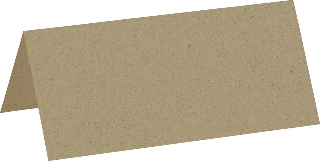 Marque-place chevalet en papier kraft nature 100x45mm lot de 10 Heyda