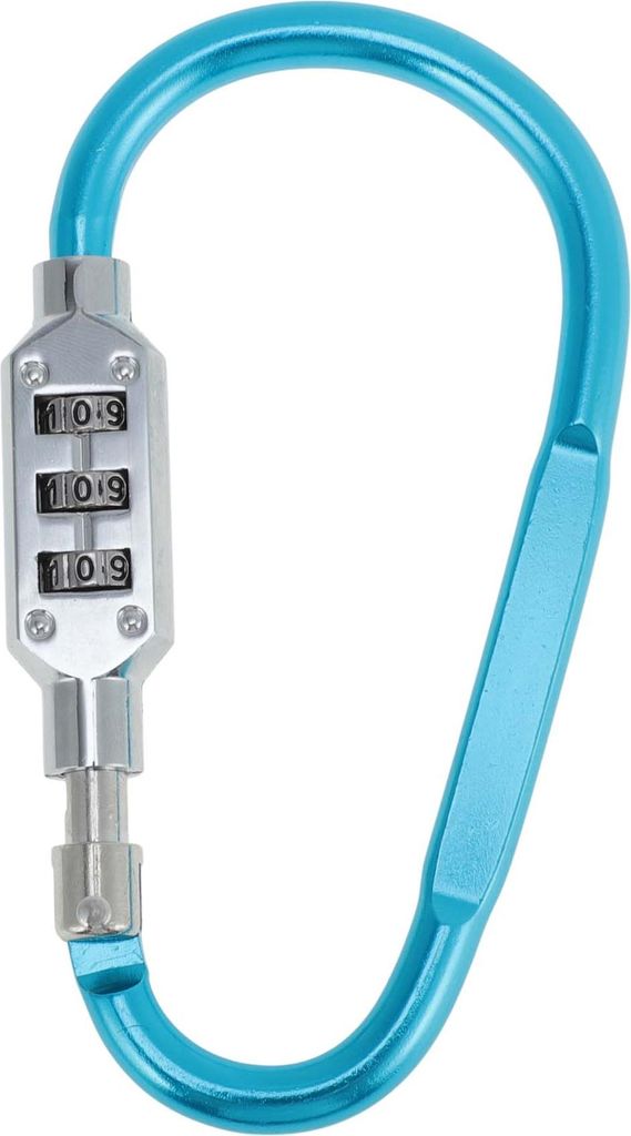Kombinationsschlösser, 3-Zahlen-Kombination D-Ring Clip-Schloss, 62mm D-Typ Vorhängeschloss für Motorrad Fahrrad, Seeblau