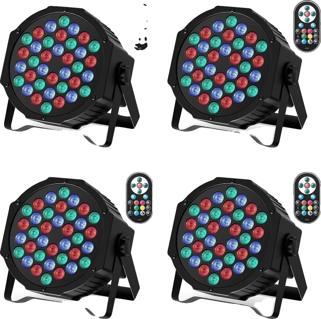 Set 4 Fari Par LED 36 LED RGB - Illuminazione Palco DMX Professionale