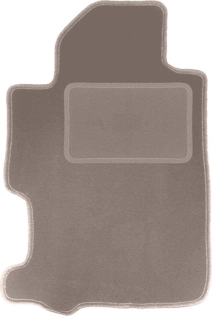 Fahrerfußmatte Velours beige passend für Honda FR-V (2004-2009, Minivan) – mit Befestigungen – passgenau