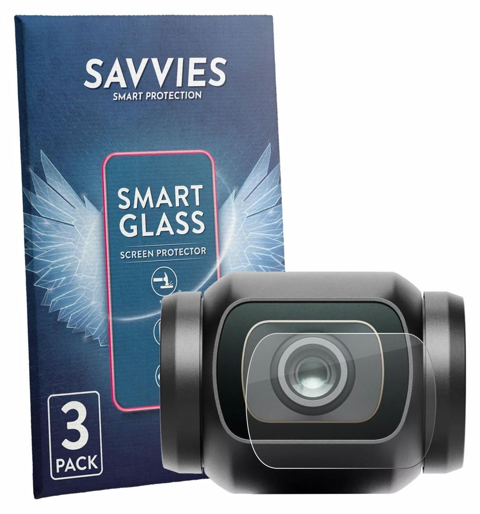 3x Savvies Schutzglas Folie für DJI Osmo Pocket 4 (Linse) Produktbild 