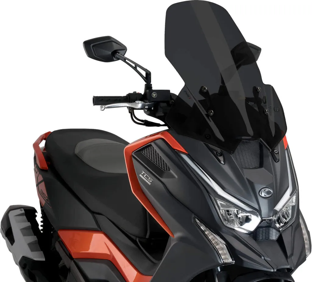 Bulle Haute de Voyage PUIG V-Tech pour Kymco Fumé Foncé Confort Route