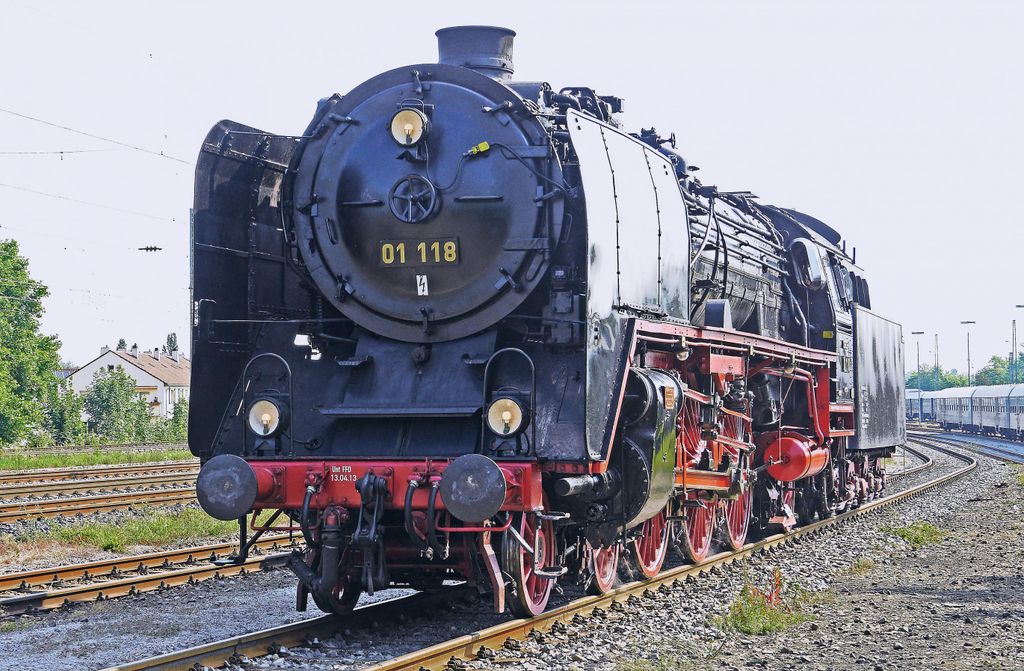 hansepuzzle 100864 - Dampflokomotive Puzzle, 500 Teile, Fortbewegung, 46,0 x 30,0cm mit hochwertiger Aufbewahrung, Kartonbox & Beutel