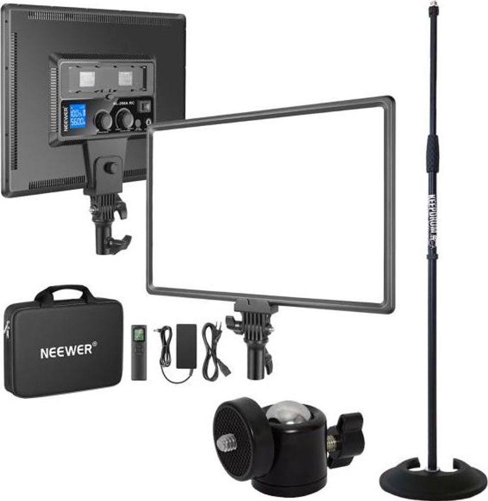 Neewer Dauerlicht NL-288ARC LED-Leuchte mit Stativ und Kugelgelenk