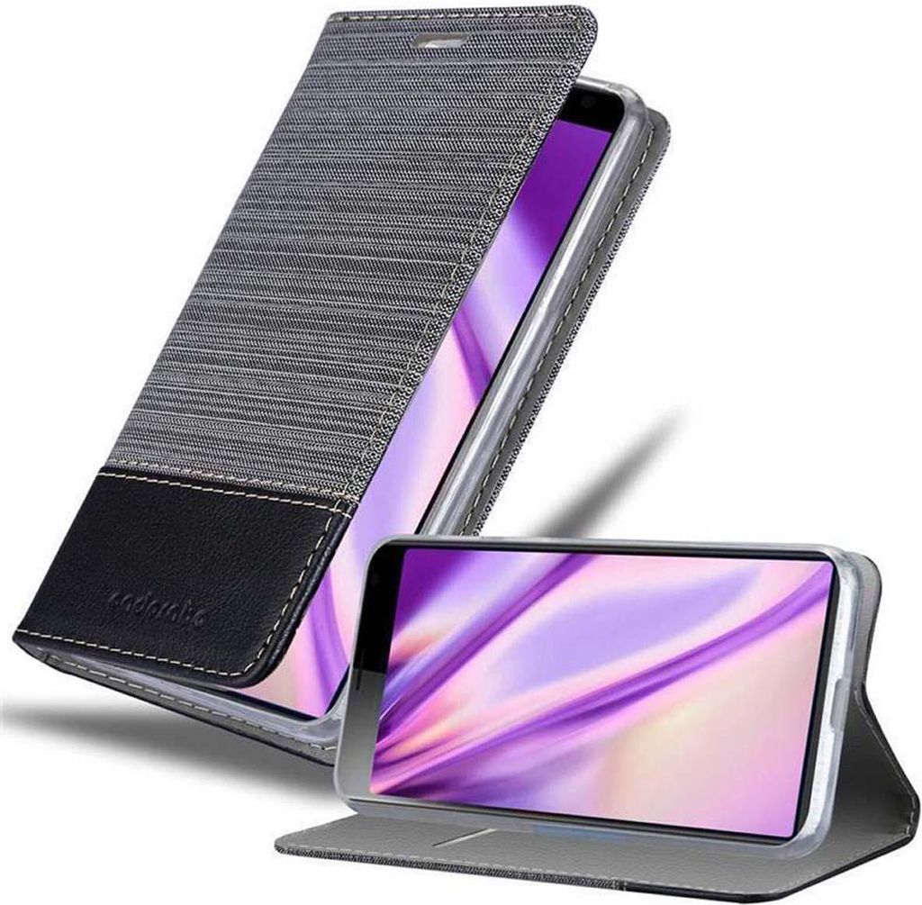Cadorabo Hülle für Sony Xperia 10 PLUS Schutzhülle in Grau Handy Hülle Etui Book Case Cover