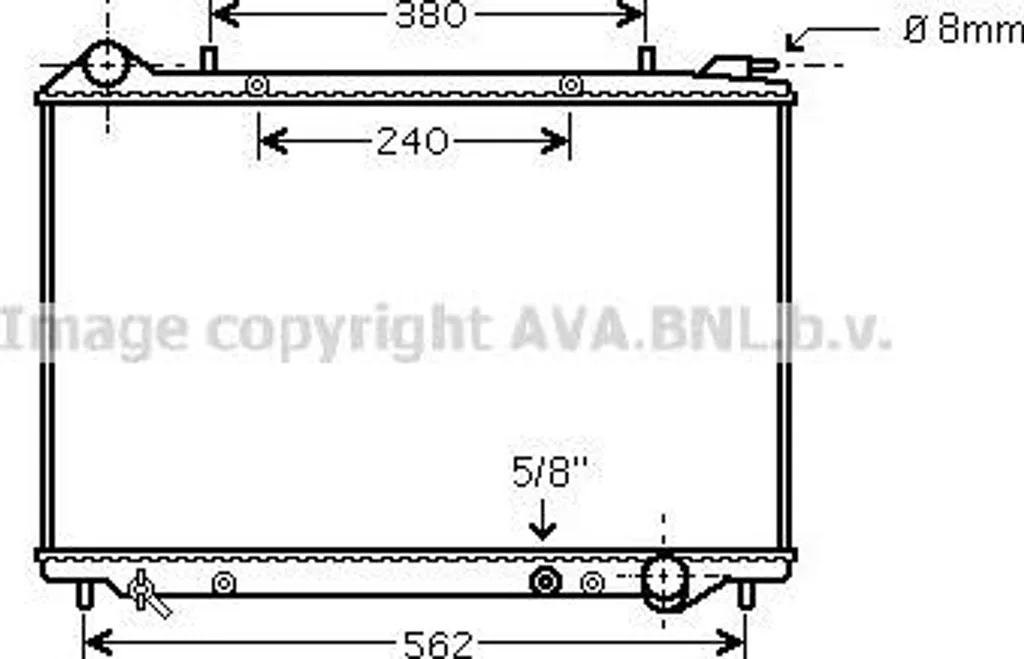 Radiateur moteur alu AVA OLA2441 haute dissipation Frontera B