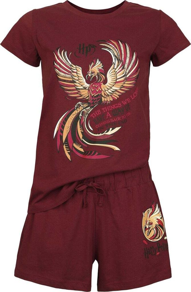 Harry Potter Schlafanzug Damen Order Of The Phoenix weinrot XL