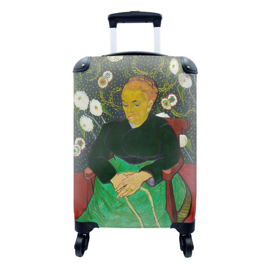 MuchoWow Koffer Handgepäck Trolley Rollkoffer Kleine Reisekoffer mit 4 Rollen - Porträt von Madame Roulin - Vincent van Gogh - Cabin Size < 55x...