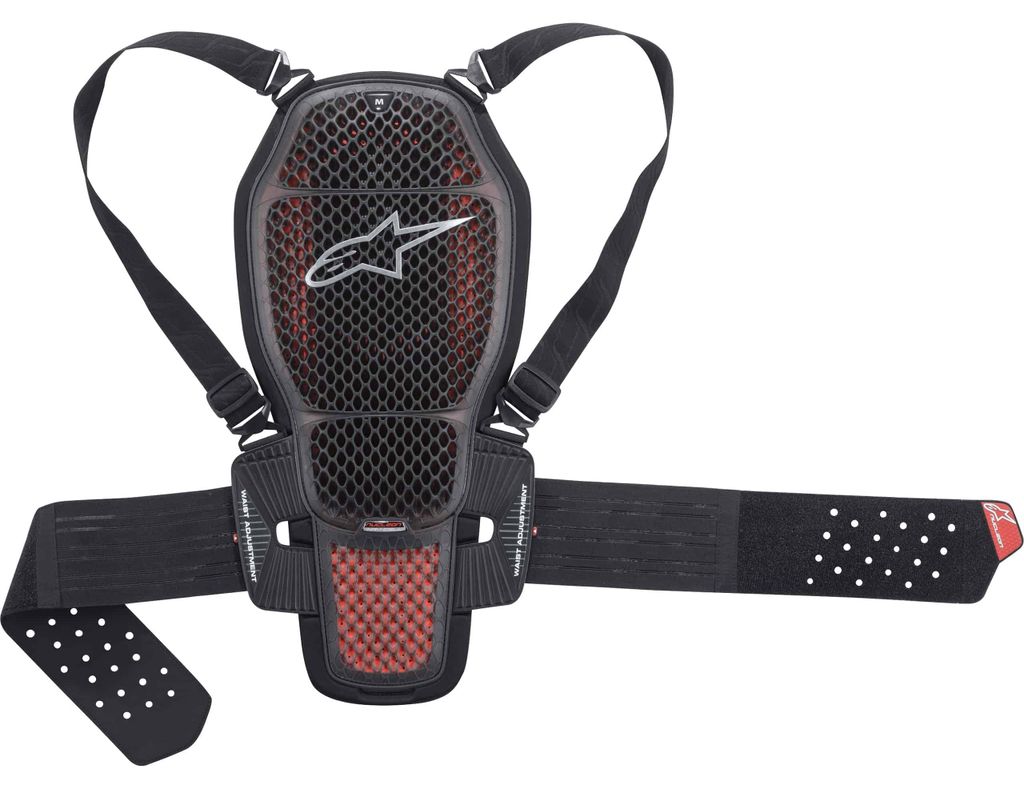 Alpinestars Nucleon KR-1 rugbeschermer, zwart/rood, maat L Productafbeelding 