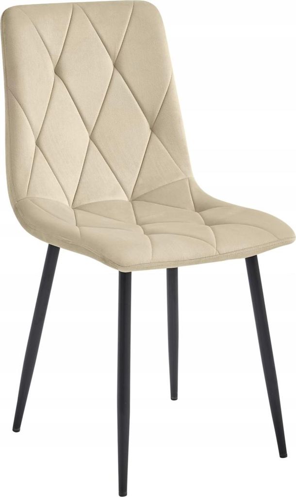 Sedia imbottita in velluto beige "VELVET", sedia imbottita Immagine del prodotto 