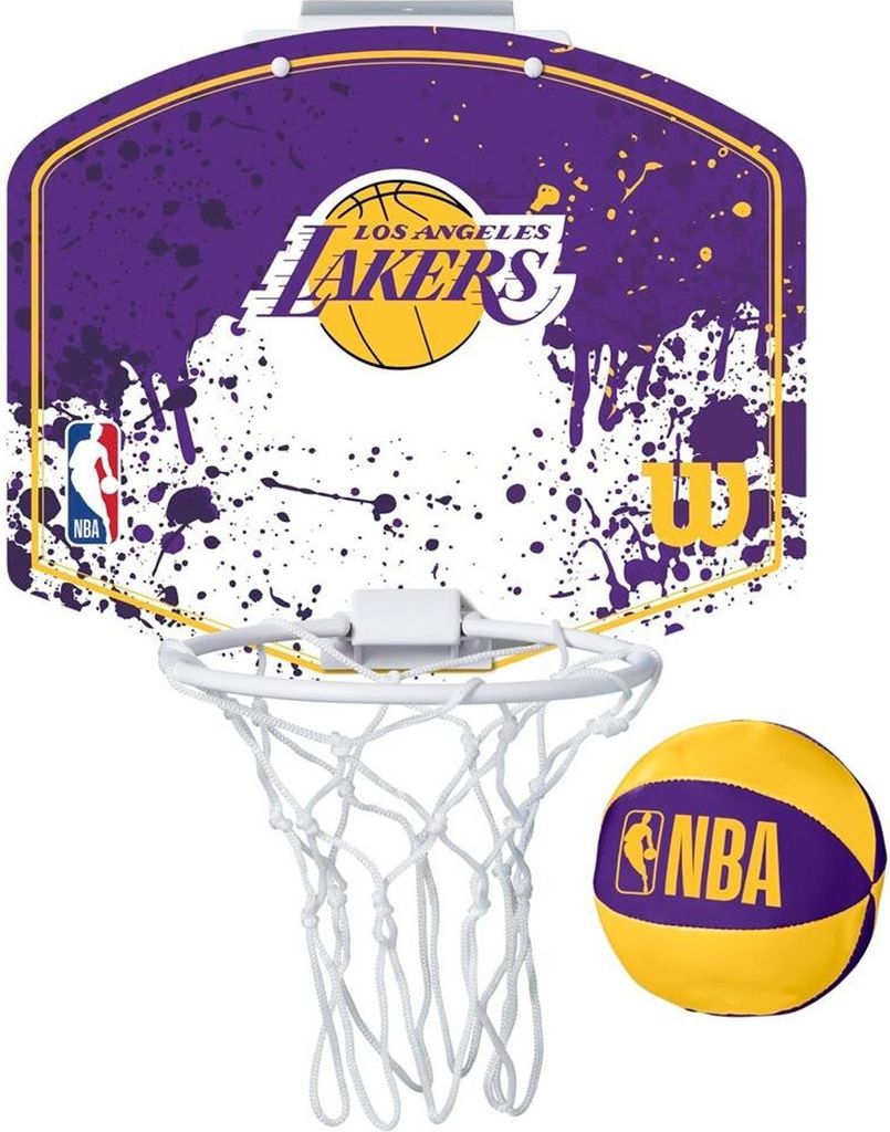 Wilson Team Mini Hoop Nba Lakers Set Mit Ball Und Mini-basketballkorb Mehrfarbig Mehrfarbig One Size