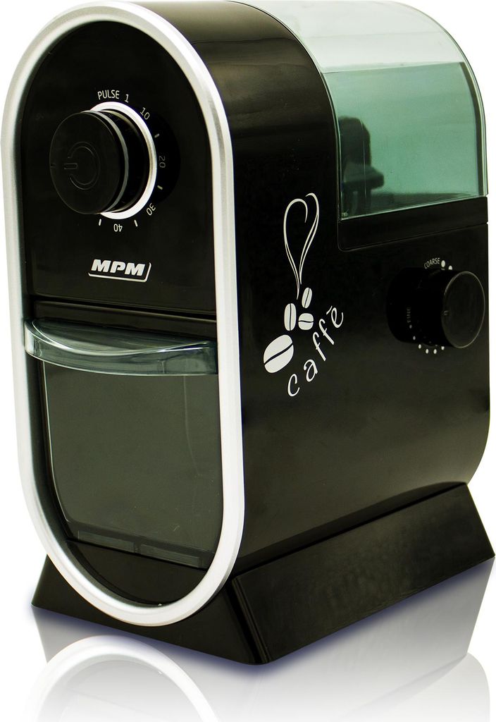 MPM MMK-05 Professionelle Kaffeemühle, Stahlmahlwerke, 17 Mahlgradeinstellungen, 60g /min Schwarz