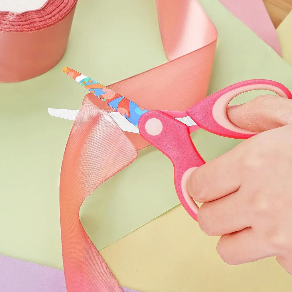 Ciseaux Gaucher Enfant Anti-Blessure - Solution de Coupe Sécurisée Lot de 3 - 6