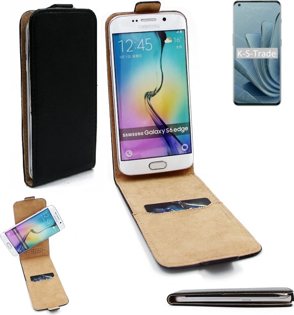 K-S-Trade Schutz-Hülle Handy-Hülle kompatibel mit OnePlus 10 Pro Flipstyle 360° Smartphone Tasche, schwarz, Case Flip cover