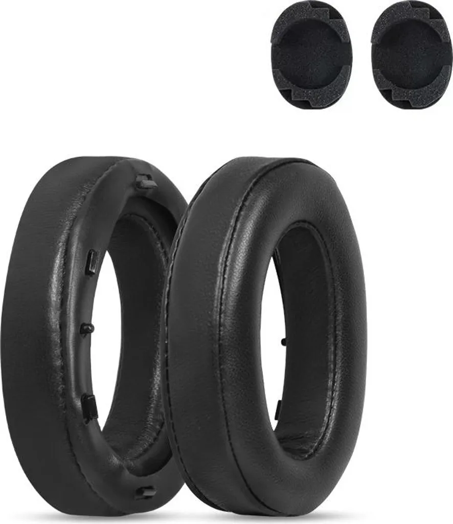 Set 2 Cuscinetti Sony WH-1000XM2 e MDR-1000X Ricambio Pelle PU Nero