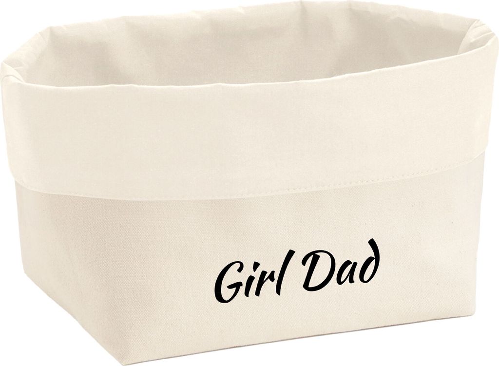 Huuraa Organizer Girl Dad Schriftzug 8 Liter Large Canvas Baumwolle Utensilo Geschenkidee