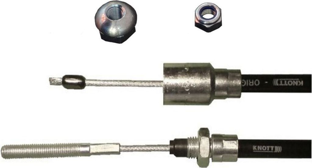 1 x Knott Bremsseil 33921-1.25 Hüllenlänge: 1730 mm - Gesamtlänge: 1940 mm